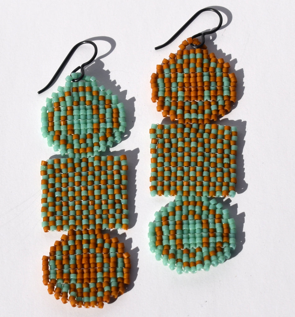 focus earrings - siena, turquoise