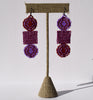 focus earrings - red, purple