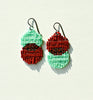 Circle connect earrings - red