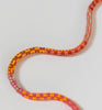 mixed checker long rope - pink, orange, red, silver