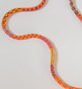 mixed checker long rope - pink, orange, red, silver
