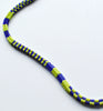narrow patterns necklace - indigo and lime *