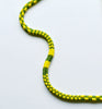 narrow patterns necklace - yellow and green *