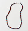 narrow patterns necklace - red and turquoise *
