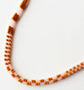 narrow patterns necklace - soft pink and ochre *