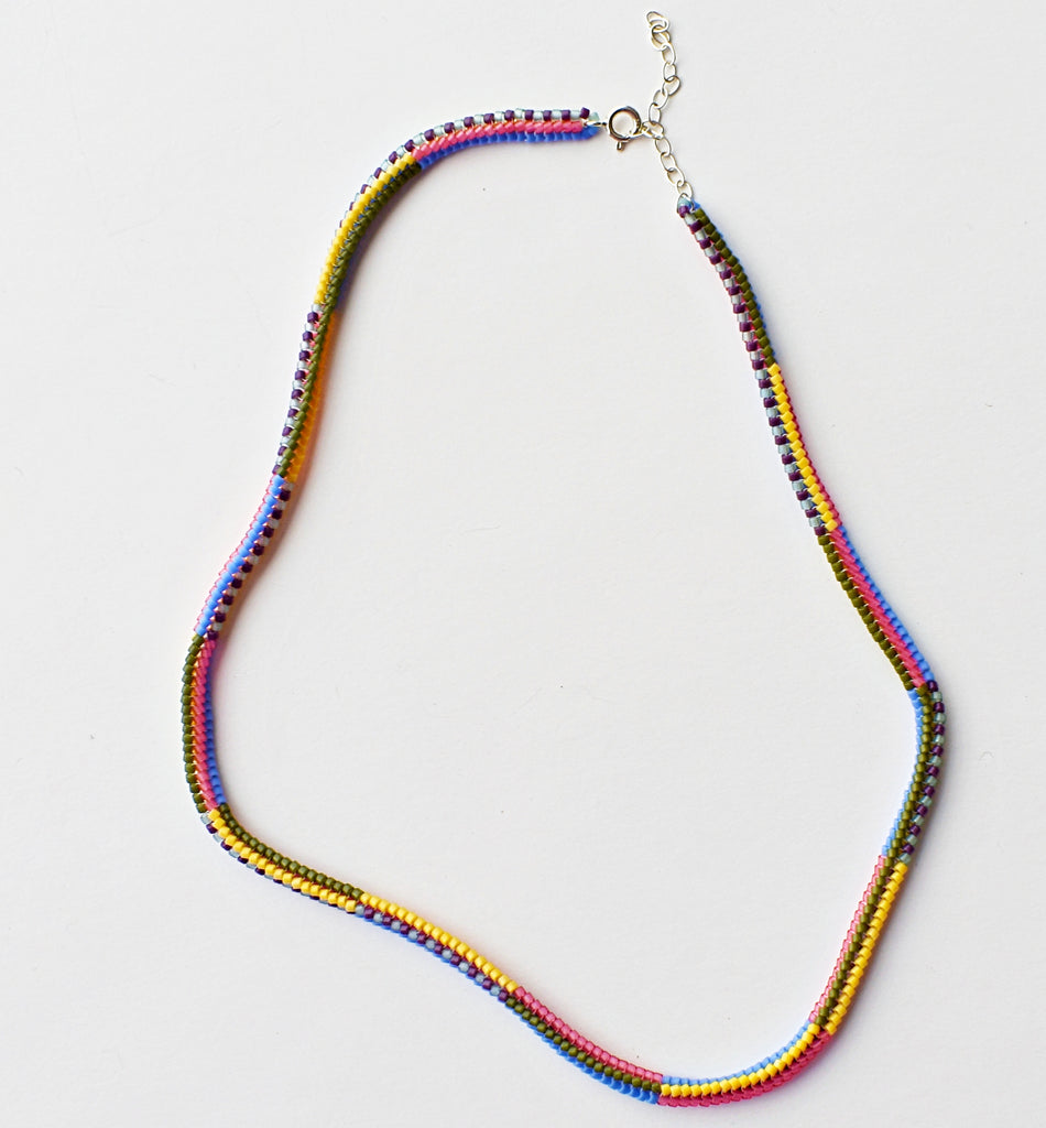narrow stripes necklace - brights*