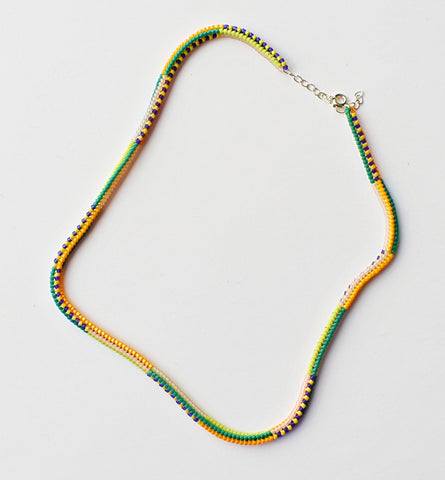 narrow stripes necklace - green*