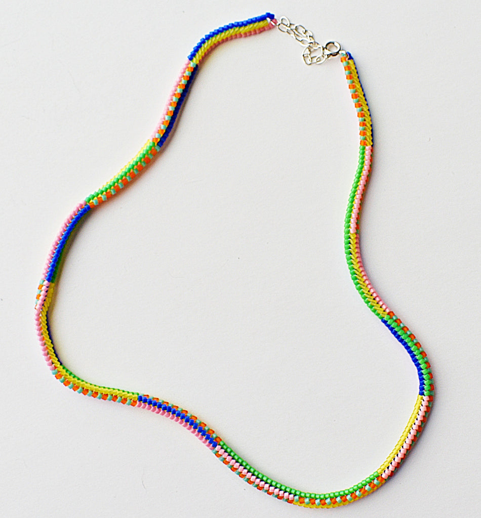 narrow stripes necklace - summertime*