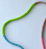 quad colorblock long rope - pink, blue, beige, green