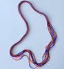 rope strand stripe necklace - berry