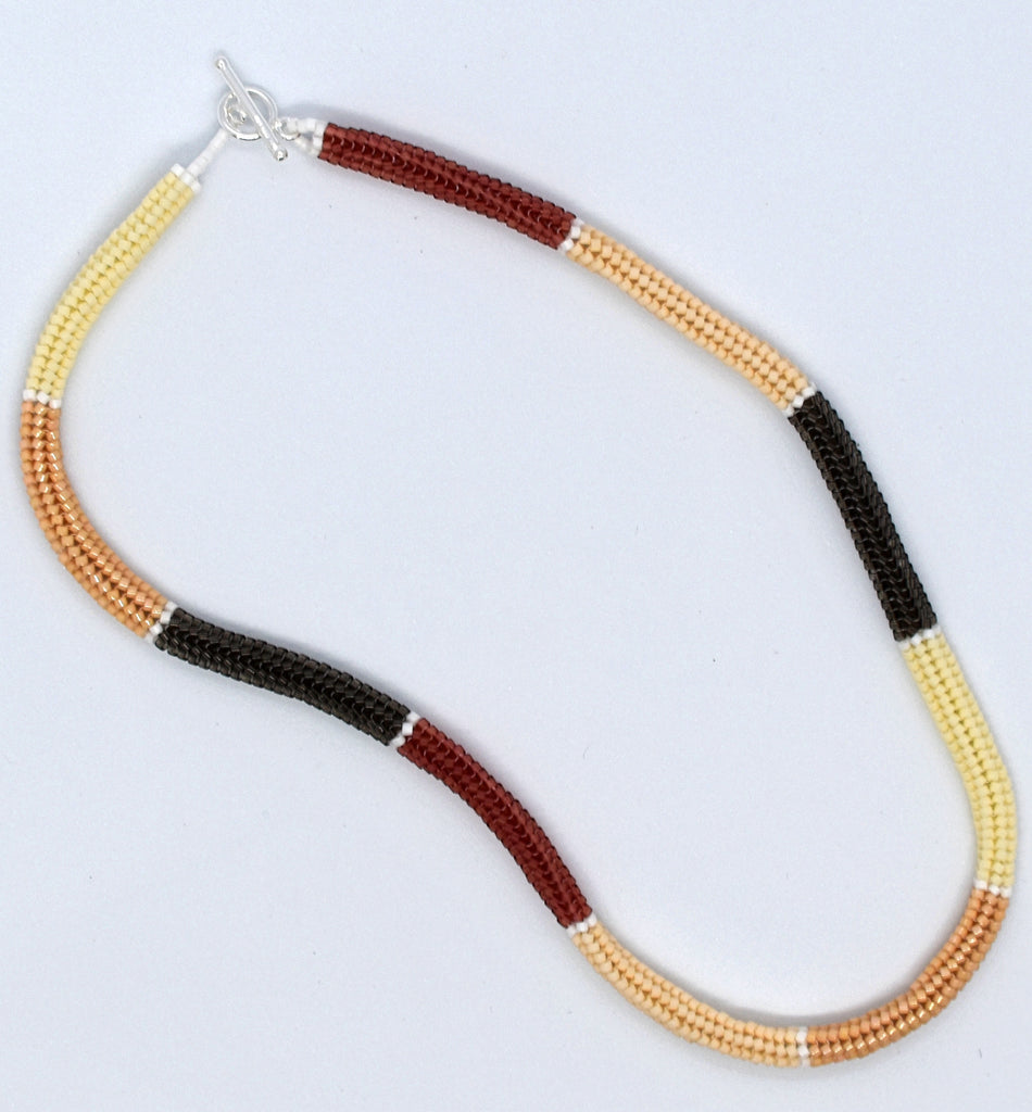 Toggle colorblock rope choker - neutrals