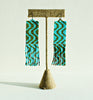 wiggles fringe earrings - aqua *