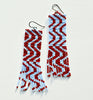 wiggles fringe earrings - red *