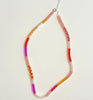 narrow colorblock and check necklaces