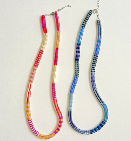 striped rope necklaces