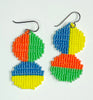 Double Fractions Circle Earrings - all colors