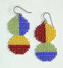 Double Fractions Circle Earrings - all colors
