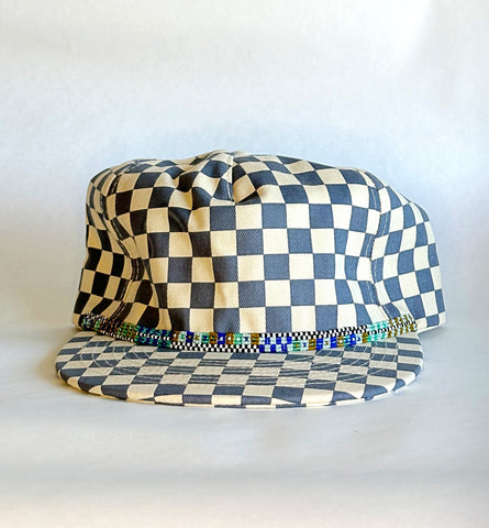 blue checker hat - blues checker