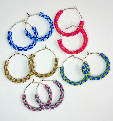 checker pattern hoops (all colors)