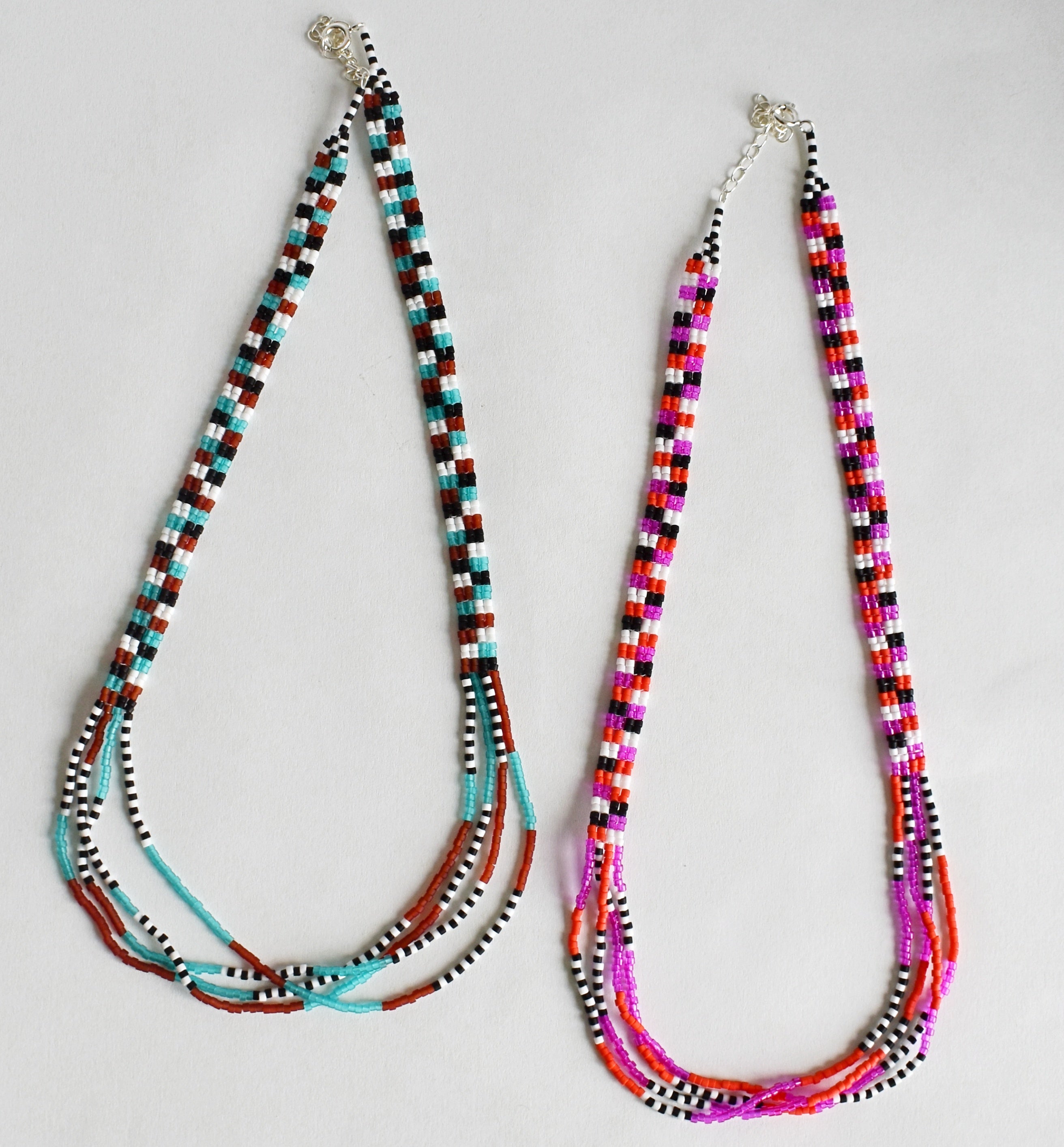 ネックレス・ペンダント Hashtag DDD Colorful bead necklace Colorful Beaded Friendship Necklace, Multicolor Beaded Seed