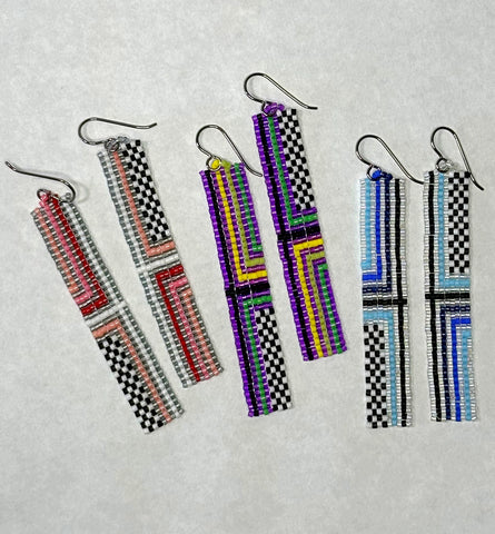 Narrow Flag Earrings - all colors