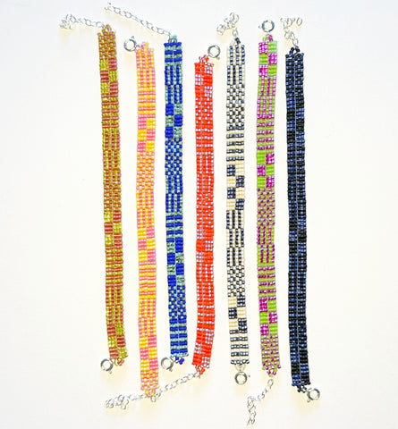 2-color patterned flat bracelet (all colors)