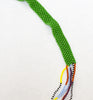 flat and strands necklace - green