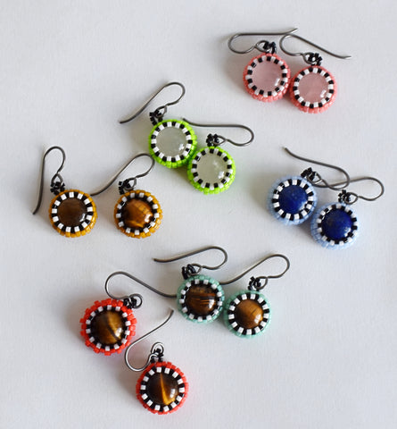 Stone Cab Drop Earrings - all colors