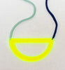 half rope necklace - neon yellow