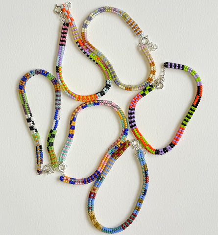 narrow mixed up pattern bracelets