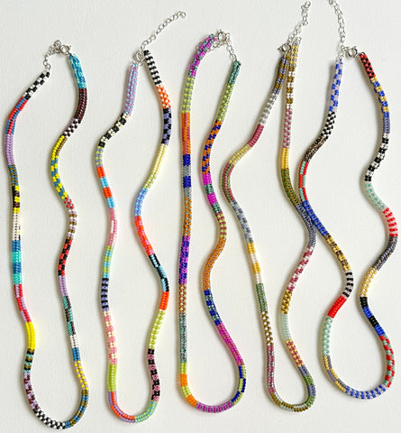 narrow multi mix 18" necklaces