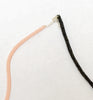 narrow duo necklace - pink black picasso