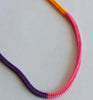 narrow colorblock necklace - purple