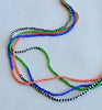 narrow rope strand blocks necklace - spring