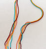 narrow rope strand blocks necklace - citrus