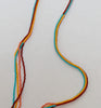 narrow rope strand blocks necklace - citrus