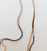 narrow rope strand blocks necklace - party