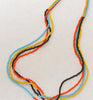 narrow rope strand blocks necklace - pumpkin