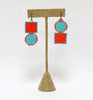 outline sausalito earrings - turquoise paprika