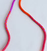patterned semi rope necklace - neon pink
