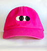 hot pink dad hat - black and white color connect