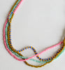 stripes ribbon strand necklace - all colors