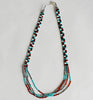 checker ribbon strand necklace - all colors