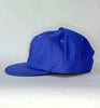 royal blue flat brim hat - stripes patch
