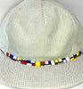 light sage cord flat brim hat - mondrian band