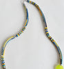 patterned semi rope necklace - frosted lime