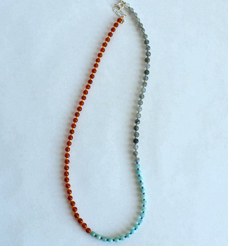 colorblock stone necklace - bold