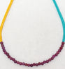 stone beads necklace - ruby