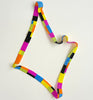 wide ribbon necklaces - colorblocks and stripes