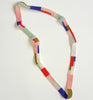 wide ribbon necklaces - colorblocks and stripes